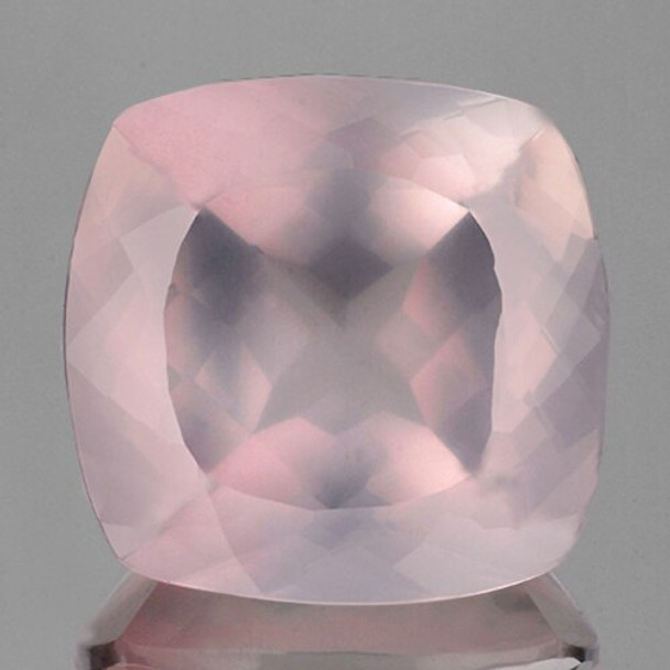 14.00 mm CUSHION NATURAL INTENSE PINK ROSE QUARTZ [FLAWLESS-VVS]