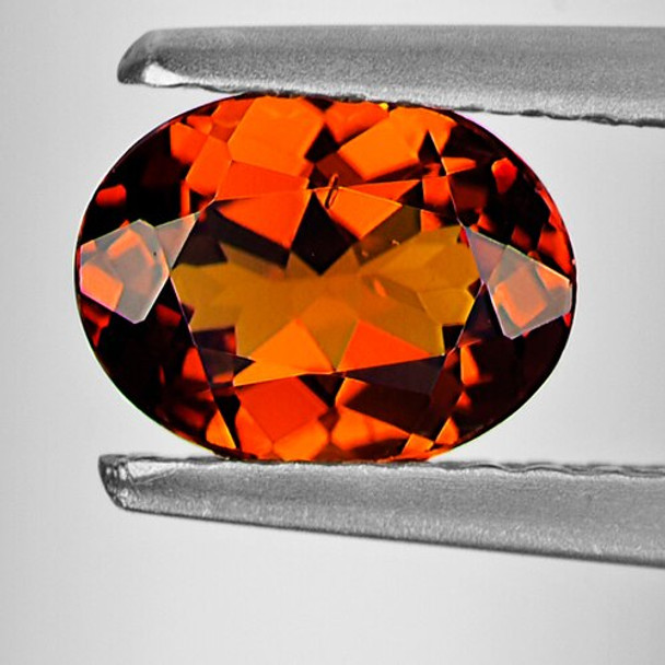 7x5 mm Oval 0.82ct Natural Intense Orange Hessonite Garnet [VVS]