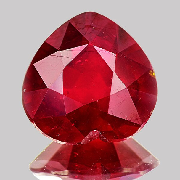 11.50 mm Heart 6.53ct Natural Red Mozambique Ruby [VVS-VS]-AAA Grade