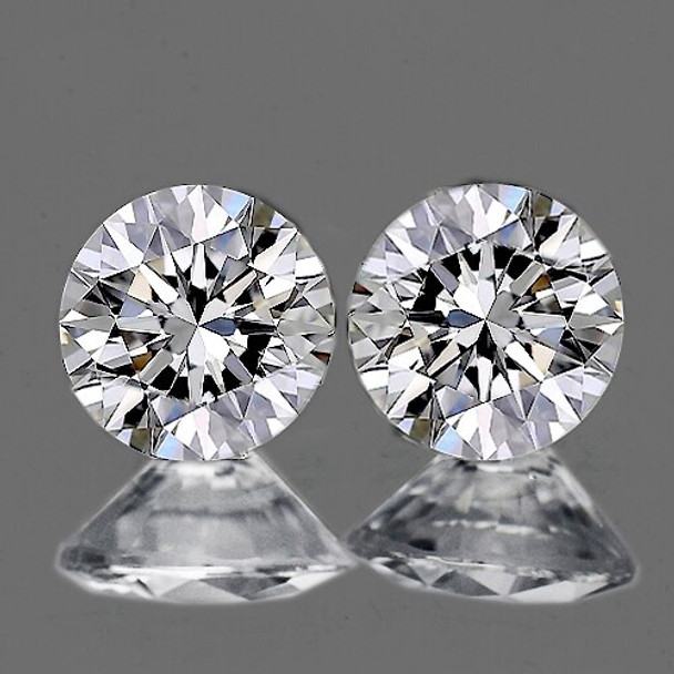 2.20 mm Round 2pcs Color D-F Natural White Diamond [VVS]-AAA GRADE