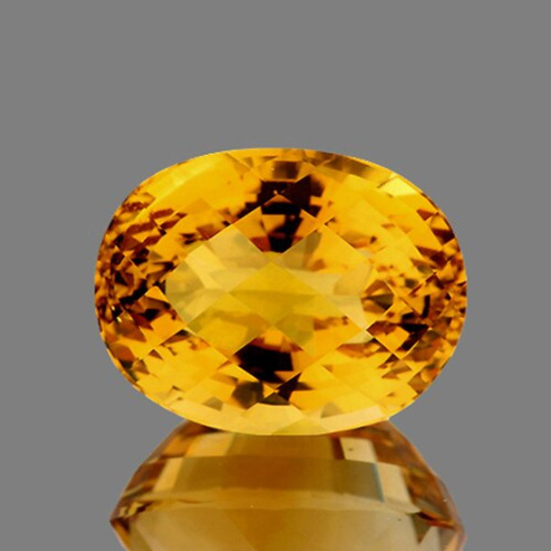 20x15 mm Oval Checker 21.01cts Natural Golden Orange Citrine [Flawless-VVS]