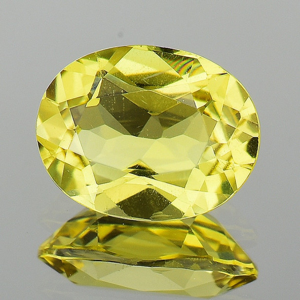 8.5x7 mm Oval 1.45cts Natural Yellow Beryl 'Heliodor' [Flawless-VVS]