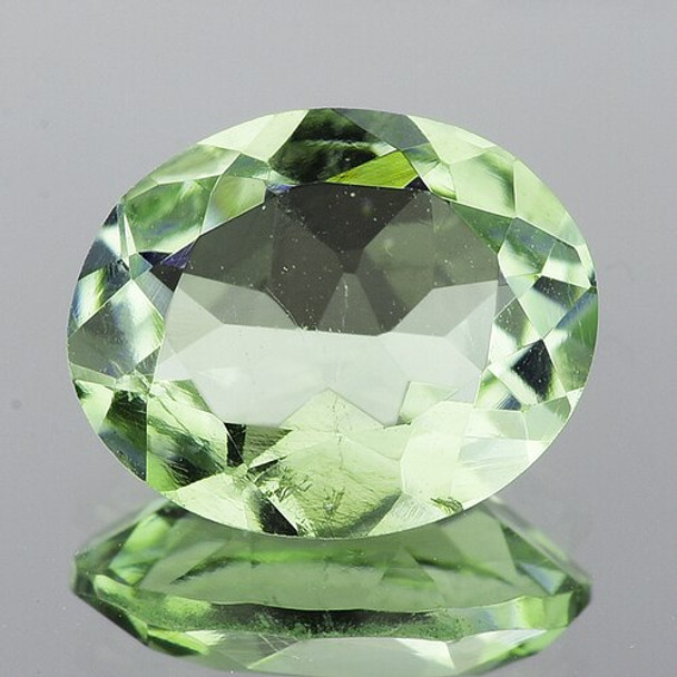 10x8 mm Oval 2.15cts Natural Green Amethyst [Flawless-VVS]