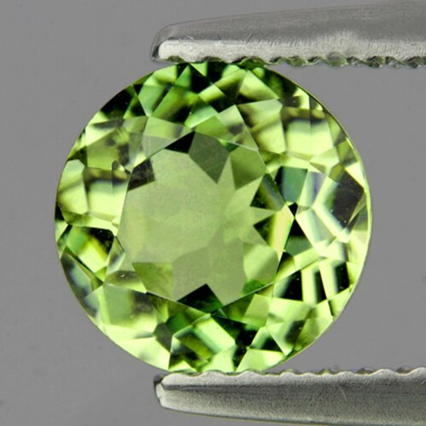 4.70 mm Round 1 piece Natural AAA Luster Golden Green Diaspore [Flawless-VVS]