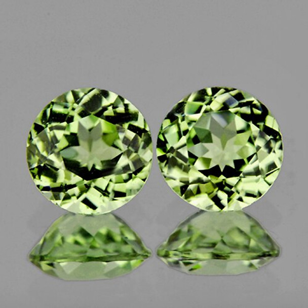 4.60 mm Round 2 pieces Natural Golden Green Diaspore [Flawless-VVS]