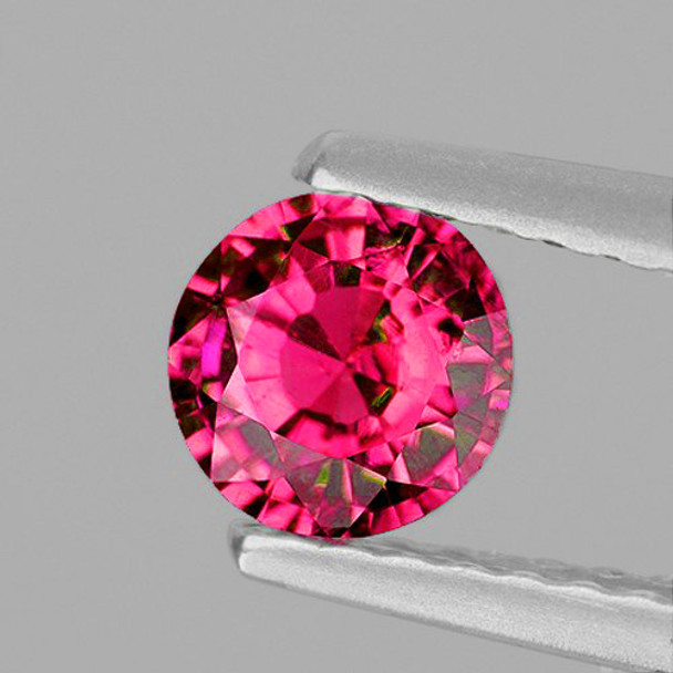 4.00 mm Round 0.38ct Natural Hot Red Pink Sapphire [Flawless-VVS]