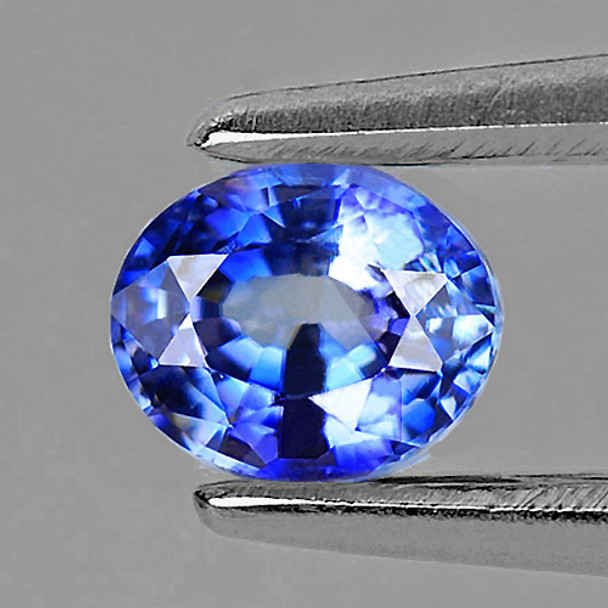 6x5 mm Oval 0.92ct Natural Brilliant Intense Ceylon Blue Sapphire [Flawless-VVS]