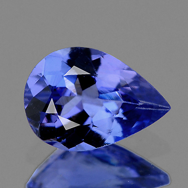 7x5 mm Pear 0.65 ct Natural Purple Blue Tanzanite [Flawless-VVS]