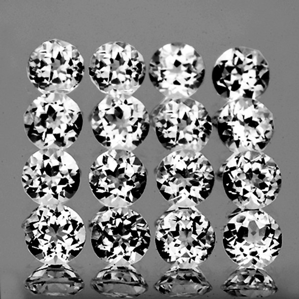 1.50 mm Round Machine Cut 60 pcs Natural Diamond White Topaz [Flawless-VVS]-AAA GRADE