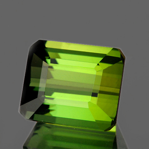 9x7 mm Octagon 2.82cts Natural Yellowish Green Tourmaline [Flawless-VVS]