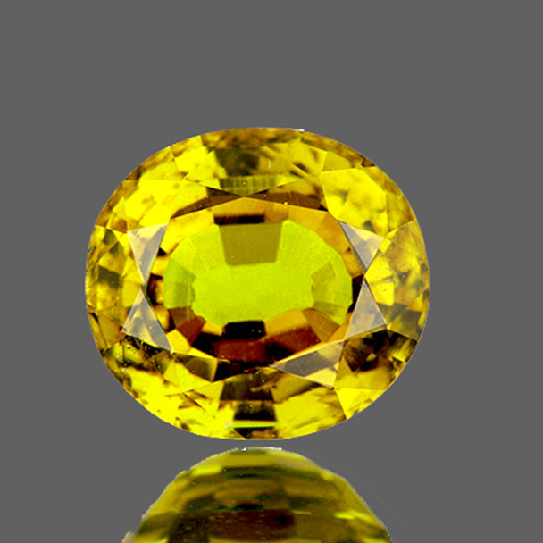 7.5x7 mm Oval 1.72ct Natural Brilliant Yellow Mali Garnet [Flawless-VVS]