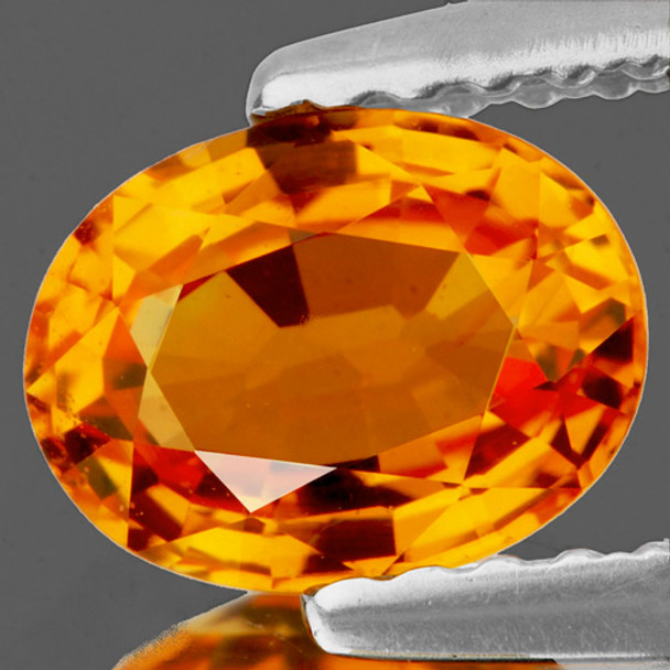 7x5 mm Oval 0.95cts Natural Golden Yellow Sapphire [Flawless-VVS]