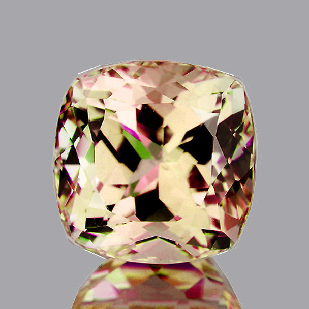 8.00 mm Cushion 1 piece Natural Brilliant Golden Pink Morganite [Flawless-VVS]