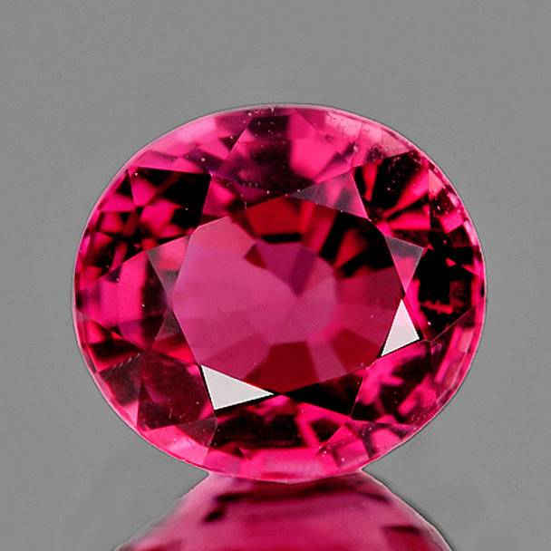 6.5x6 mm Oval 1.00ct Natural Intense Padparadscha Pink Tourmaline [Flawless-VVS]