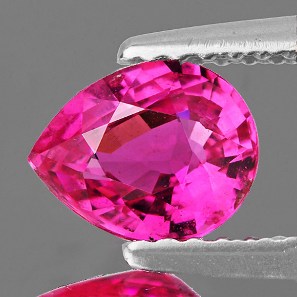 6x5 mm Pear 0.67ct Natural Sparkling Intense Pink Sapphire [VVS]