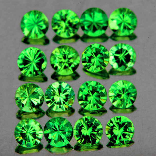 2.30 mm Round 16 Pieces Natural Top Chrome Green Tsavorite Garnet [IF-VVS]