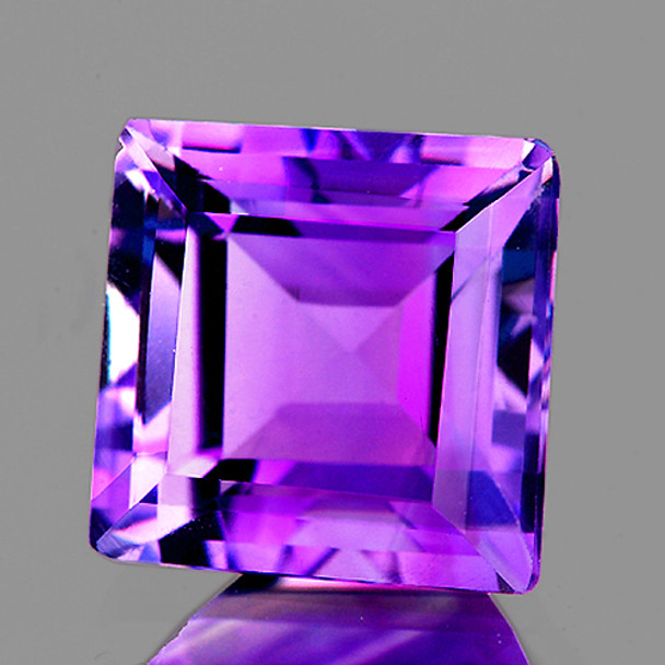 6.00 mm Square 1 pcs AAA Fire Natural Purple Amethyst [Flawless-VVS]