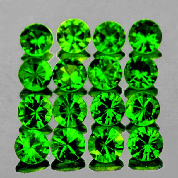 2.00 mm Round 25 Pieces AAA Fire Natural Unheated Chrome Green Diopside [Flawless-VVS]