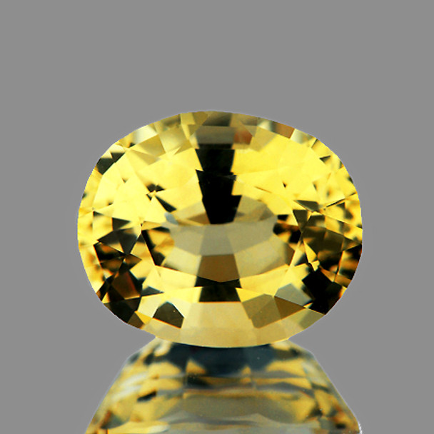 7x6 mm Oval 1.47ct AAA Fire Sparkles Natural Golden Yellow Sapphire [Flawless-VVS]