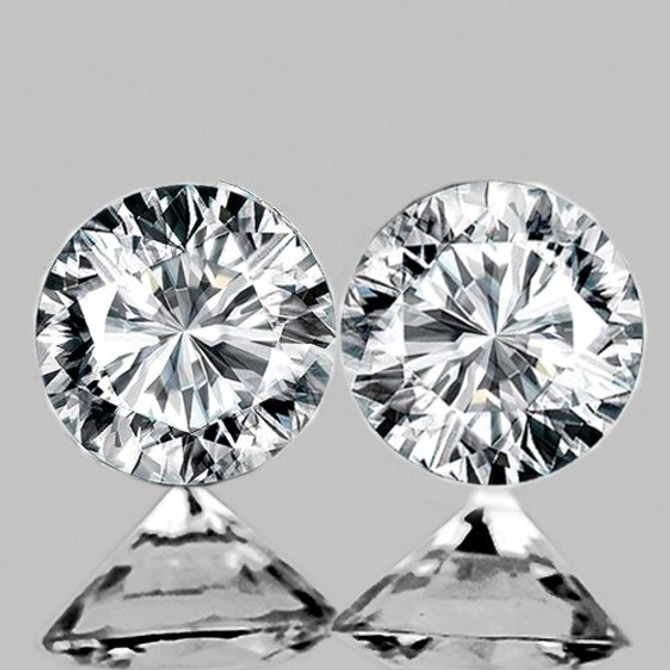 2.40 mm Round 2 pieces Color D-F White Diamond [VVS]-AAA GRADE