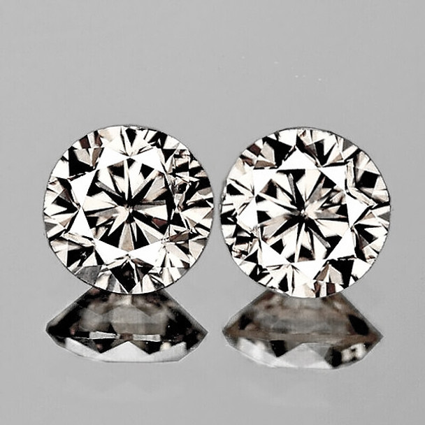 2.30 mm Round 2 pieces AAA Superb Luster Natural C1 Champagne Diamond [VVS-VS]