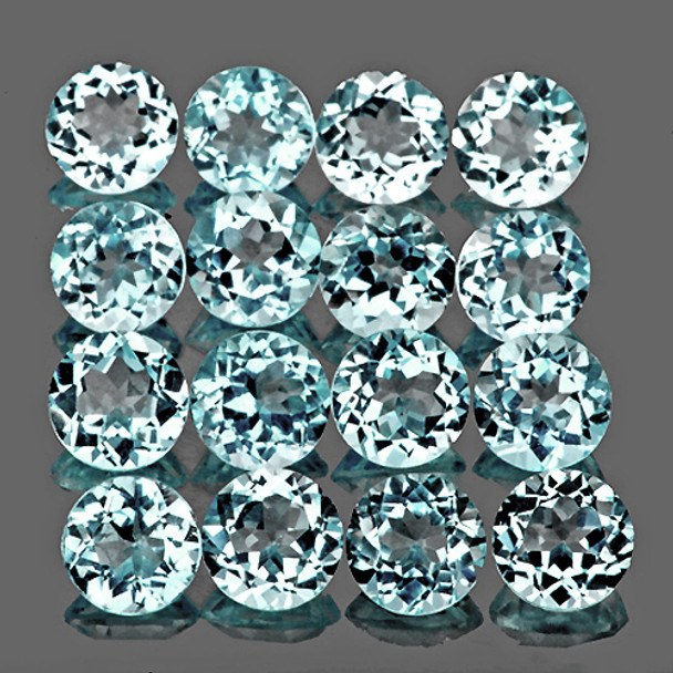 1.70 mm Round 70 pieces AAA Fire Natural Light Sky Blue Topaz [Flawless-VVS]