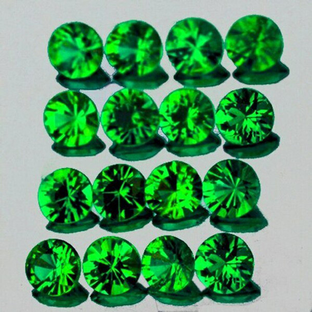 2.20 mm Round 20pcs Natural Sparkling Emerald Green Tsavorite Garnet [VVS]