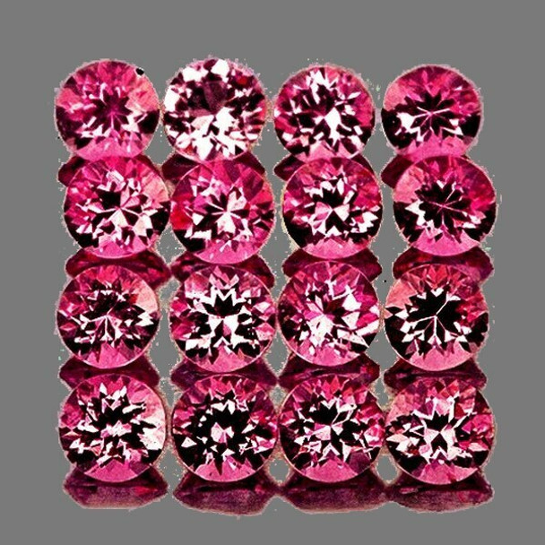 1.50 mm Round 80 pieces Natural Cherry Pink Rhodolite Garnet [Flawless-VVS]