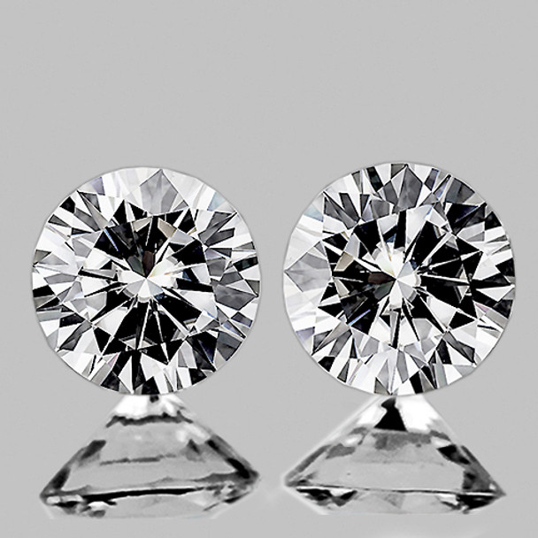 2.90 mm Round 2pcs Color D-F Natural White Diamond [Flawless-VVS]-AAA GRADE