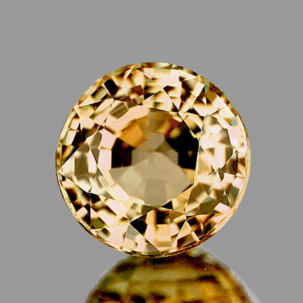 5.80 mm Round 1.14ct AAA Fire Luster Natural Golden Zircon [Flawless-VVS]