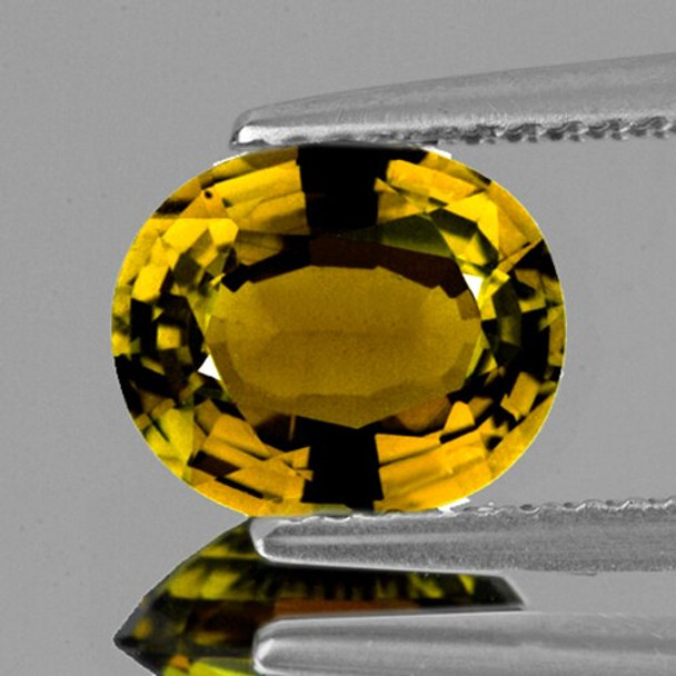 6x5 mm OVAL 0.70cts NATURAL YELLOW TOURMALINE [FLAWLESS-VVS]