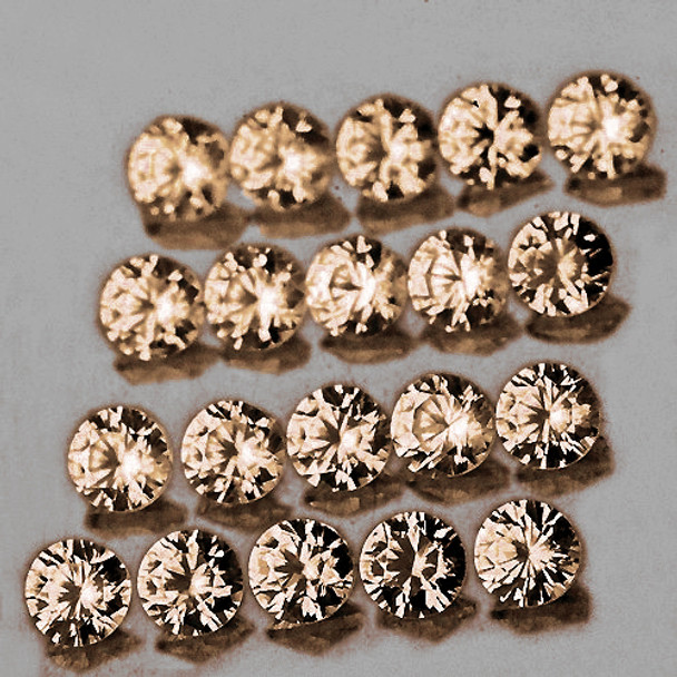 1.80 mm Round Machine Cut 30 pcs AAA Luster Natural Golden Champagne Sapphire [Flawless-VVS]