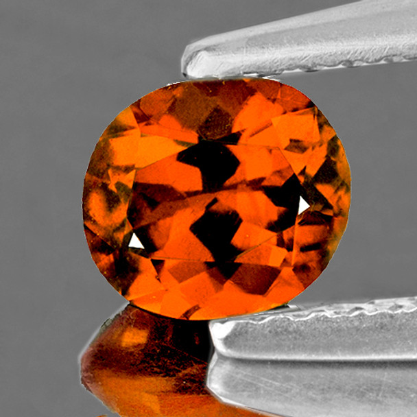 5.5x4.5 mm Oval 0.63ct Top Luster Natural Intense Orange Hessonite Garnet [Flawless-VVS]