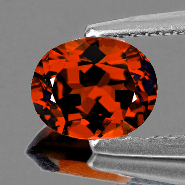 6x5 mm Oval 0.60ct Top Luster Natural Intense Orange Hessonite Garnet [Flawless-VVS]