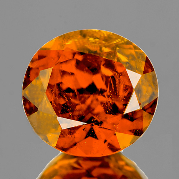 5.30 mm Round 0.58ct Top Luster Natural Mandarin Orange Hessonite Garnet [VVS]