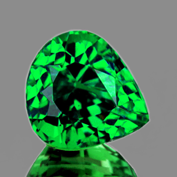 5x4 mm Pear 0.42ct AAA Fire Natural AAA Emerald Green Tsavorite Garnet [Flawless-VVS]