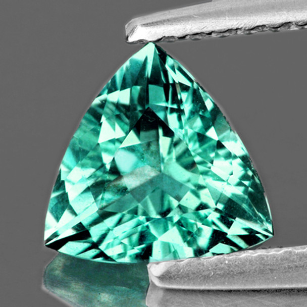 14.00 mm Trillion 8.29ct AAA Brilliant Luster Natural Sparkling Green Blue Apatite [Flawless-VVS]-Free Certificate