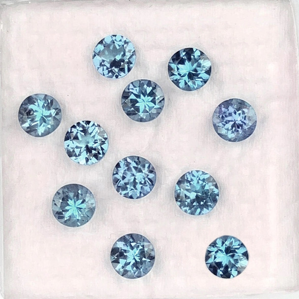 2.80 mm Round 12 pieces AAA Luster Natural Blue Aquamarine [Flawless-VVS]