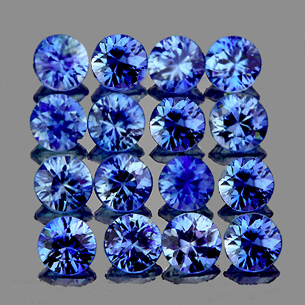 2.00 mm Round 25 pieces AAA Fire Luster Natural Top Ceylon Blue Sapphire [Flawless-VVS]