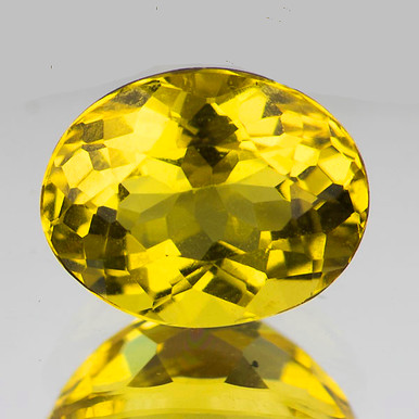 8x6 mm Oval 1.28ct Brilliant Luster Natural Intense Golden Yellow Beryl ...