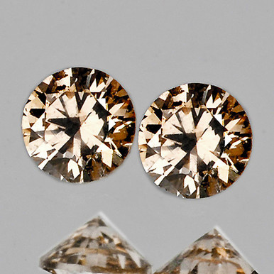 2.20 mm Round 2 pieces Superb Luster Natural C6-C7 Champagne