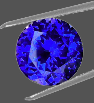 ★87MM★ Mmlg IDENTITY HFT TURQUOISE BLUE 7.80 mm Round {2.73ct} AAA Luster Natural D-Block Purple