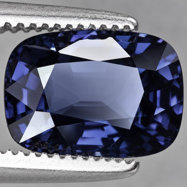 8x6 mm Cushion {1.48ct} Top Luster Natural Smoky Blue Spinel [Flawless ...