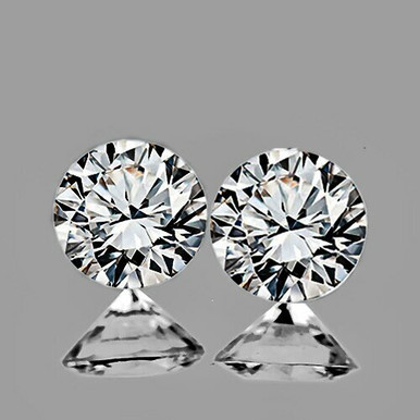 1.80 mm Round 2 pieces Color D-F Natural White Diamond [VVS