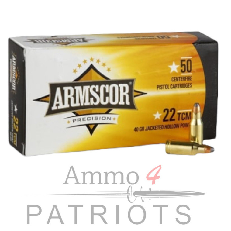 armscor-precision-inc-armscor-ammunition-22-tcm-40-grains-jacketed-hollow-point-50-round-box-fac22tcm-1n-812285020013