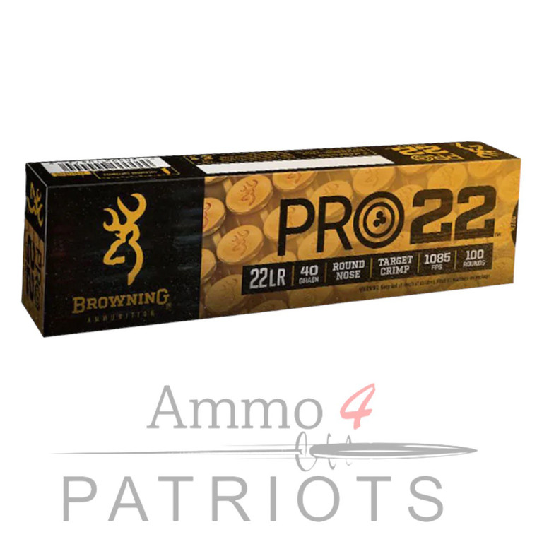 browning-pro22-ammunition-22-long-rifle-40-grain-lead-round-nose-100-round-box-b194122101-020892104730