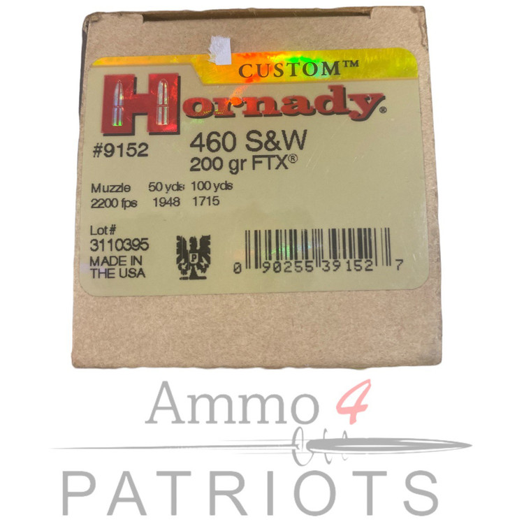 hornady-custom-ammunition-460-s&w-magnum-200-grain-ftx-20-round-box-9152-090255391527