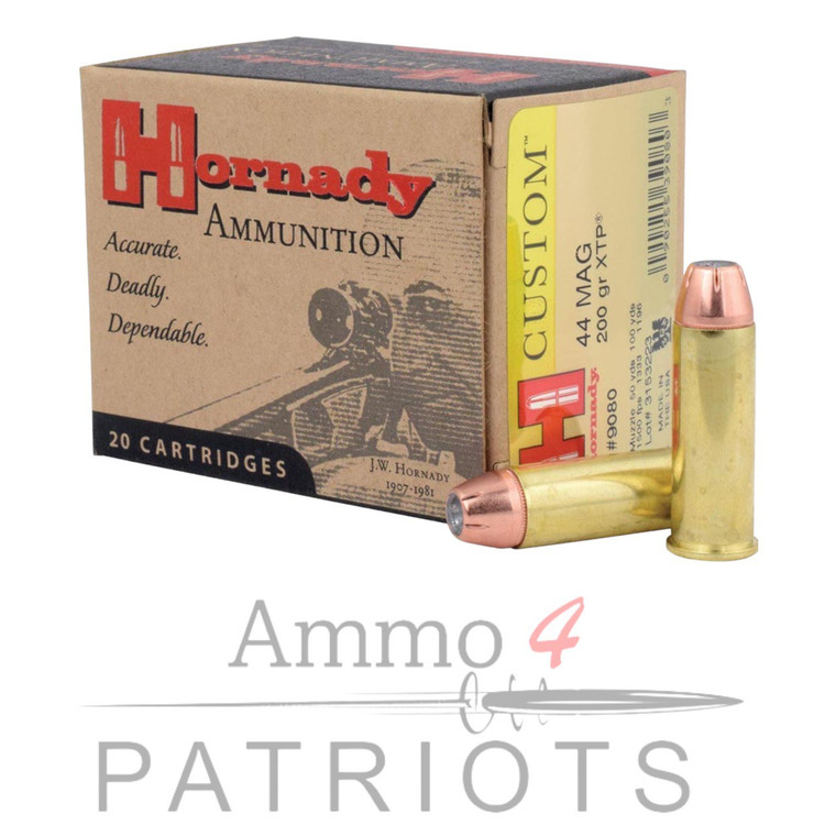 hornady-custom-ammunition-44-remington-magnum-200-grain-xtp-jacketed-hollow-point-20-round-box-9080-090255390803