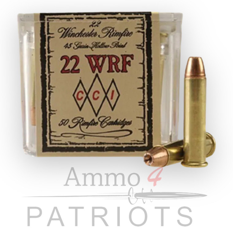 cci-ammunition-22-winchester-rimfire-wrf-45-grain-jacketed-hollow-point-69-076683000699