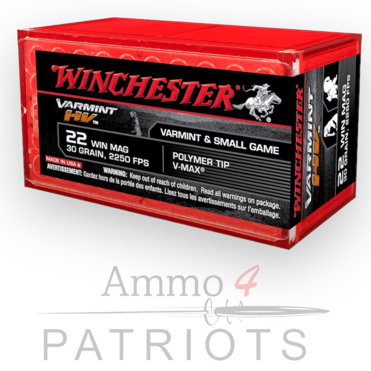 winchester-varmint-high-velocity-ammunition-22-winchester-magnum-rimfire-wmr-30-grain-hornady-v-max-50-round-box-s22m2pt-020892102811